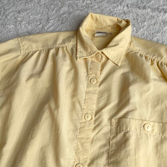 Solumbra big shirt dress cover-up top long sleeve by sun precautions yellow S - Picture 4 of 12